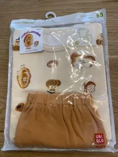 【新品】ユニクロ　UNIQLO ベビー　パジャマ　80サイズ　パンどろぼう　半袖