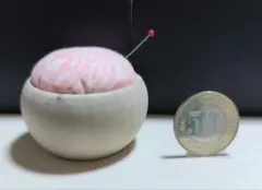 木製ピンクッション 渦巻き模様 28g
