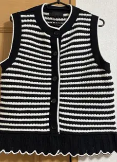ZARA ストライプ柄ニットベスト