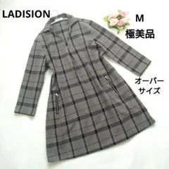 【美品】LADISION グレンチェック チュニック オーバーサイズ M