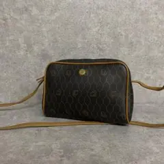 極上美品 クリスチャンディオール ハニカム柄 レザー ミニ ショルダーバッグ