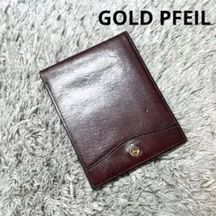 GOLD PFEIL ゴールドファイル 二つ折り財布 レザー ゴールド金具