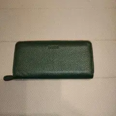☆美品☆BARCOS バルコス　ダークグリーン レザー 長財布
