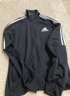 adidas 黒 ジャージジャケット 3本ライン
