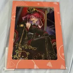 宝鐘マリン 誕生日記念2022 箔押し複製サイン&直筆メッセージ ポストカード