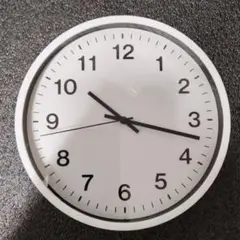 ★QUARTS シンプルホワイトクォーツ掛け時計 5168S