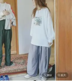ウエストタックパンツ ニコアンド メイクスタッフ