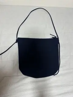 ネイビー スエード　ショルダーバッグ