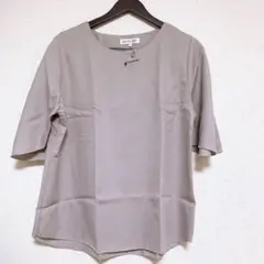 匿名配送 シフォン ブラウス XLサイズ フレア袖 大きめサイズ グレー