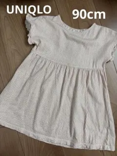 《UNIQLO》90cm ストライプ ワンピース