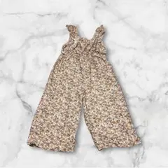 【美品】テータテート キッズ 花柄フリル オーバーオール 100cm