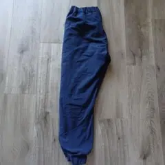 UNIQLO130 裏起毛ネイビー ウエストゴム パンツ