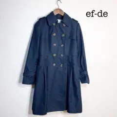 ef-de ロングコート ネイビー エフデ コットン 就活 スプリング