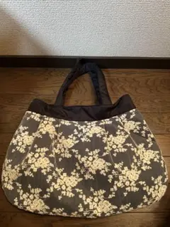 大城レース バッグ レース 黒 お花