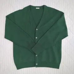 GU ウォッシャブルカラーカーディガン グリーン サイズL