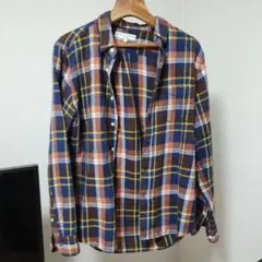 毛羽立ち少し　チャオパニック　S　メンズ　チェックシャツ　長袖