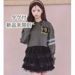 Darich ダーリッチ ミックスレースフリルミニスカート 新品　フリー 黒
