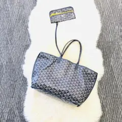 ゴヤール アンジュPM トートバッグ ネイビー リバーシブル