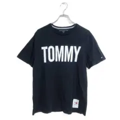 トミーヒルフィガー 半袖Tシャツ 黒 綿 Ｌ カットソー インナー おでかけ