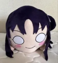アニメキャラクター 顔型ぬいぐるみ 紫色