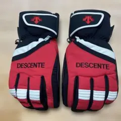 DESCENTE 防水フルフィンガーグローブ レッド