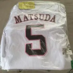 福岡ソフトバンクホークス　5松田宣浩　ピンクリボンレプリカユニフォーム&ポーチ