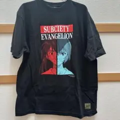 【エヴァンゲリオン× subciety】綾波レイ　アスカ　両面プリント　XL　黒