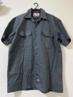 Dickies ダークグレー ワークシャツ 半袖　M
