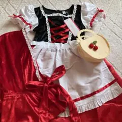 【新品タグ付】ハロウィン 仮装 コスプレ 赤ずきん風 ワンピース マント 頭巾