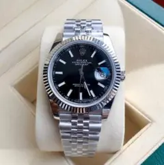 ROLEX DATEJUST ブラックダイヤル 自動巻き時計