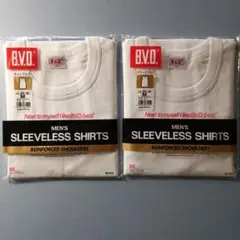 値下げ！新品未使用品　B.V.D.スリーブレスシャツ　Mサイズ2枚組　色ホワイト