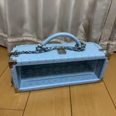 美品 エンジェルシャンパン ドゥミ・セック ブルー レザータイプ