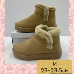 レディース♡ムートン調/ボア/ショートブーツ♡Mベージュ