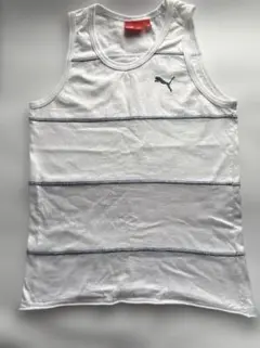 PUMA ホワイト ストライプ タンクトップ