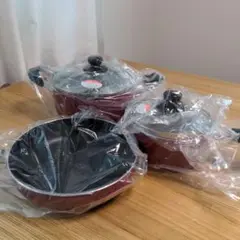 鍋・フライパンセット 　未使用　両手鍋　片手鍋　20cm 16cm