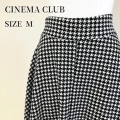 CINEMA CLUB フレアスカート M　シネマクラブ　千鳥格子柄