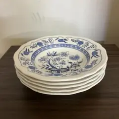 レトロ！未使用品！NIKKO Loire blue ロアールブルー　深皿5枚