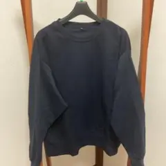 ネイビー クルーネック スウェット
