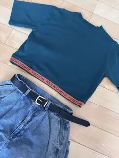 MOUSSY STUDIWEAR ダークグリーン半袖Tシャツ S