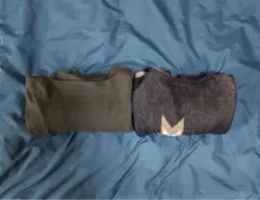 グレーとダークブルー薄手カーディガンセット