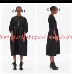 セリーヌ ワンピース リネン ブラック