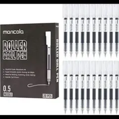 未開封　20本 ローリングボールペン 速乾インク 0.5mm 極細ペン