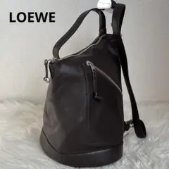 ☆美品☆ LOEWE アントン アナグラム リュック ブラウン レザー