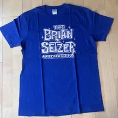 ブライアンセッツァーオーケストラ　2014 ツアーtシャツ　青L 新品未使用品
