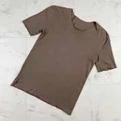 美品 ルシアンペラフィネ 背中デザイン Tシャツ ブラウン サイズS*HB347