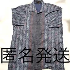 難あり最安値‼️幾何学模様 半袖シャツ XL 生地としても素敵　クッションカバー等