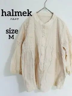 美品❣️halmekハルメク　チュニックブラウス　綿100% 日本製 Mサイズ