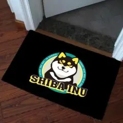 シバ犬デザイン屋外用ドアマット