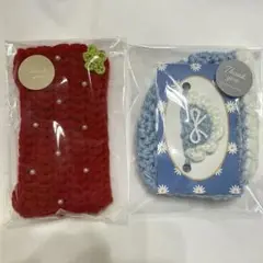 ぬい服 いちご セットアップ青色 2セット