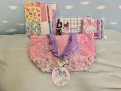 【新品未使用】女の子用 トートバッグ付文房具セット